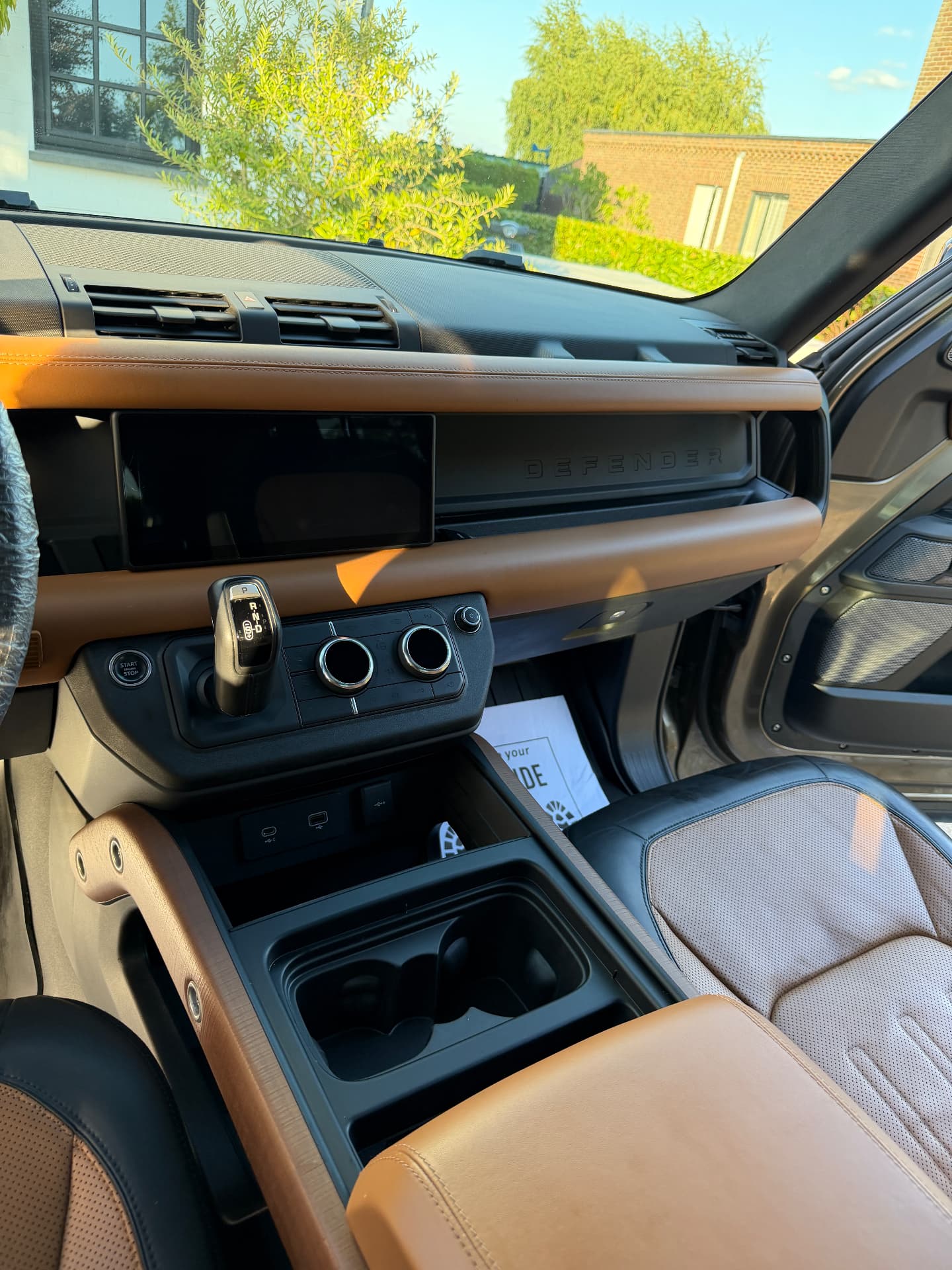 Land Rover Defender dashboard and centre console after deep cleaning